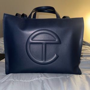 Telfar Medium Shopping Bag in Navy